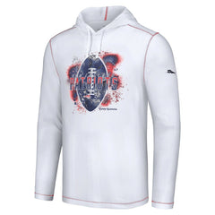 New England Patriots Graffiti Touchdown Pullover Hoodie White | Tommy Bahama