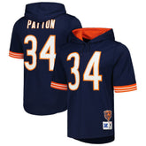 Walter Payton Chicago Bears Retired Player Name & Number Mesh Hoodie T-Shirt Navy | Mitchell & Ness