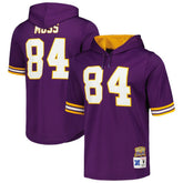 Randy Moss Minnesota Vikings Retired Player Name & Number Mesh Hoodie T-Shirt Purple | Mitchell & Ness