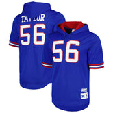 Lawrence Taylor New York Giants Retired Player Name & Number Mesh Hoodie T-Shirt Royal | Mitchell & Ness