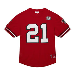 Deion Sanders Atlanta Falcons Retired Player Name & Number Mesh Top Red | Mitchell & Ness