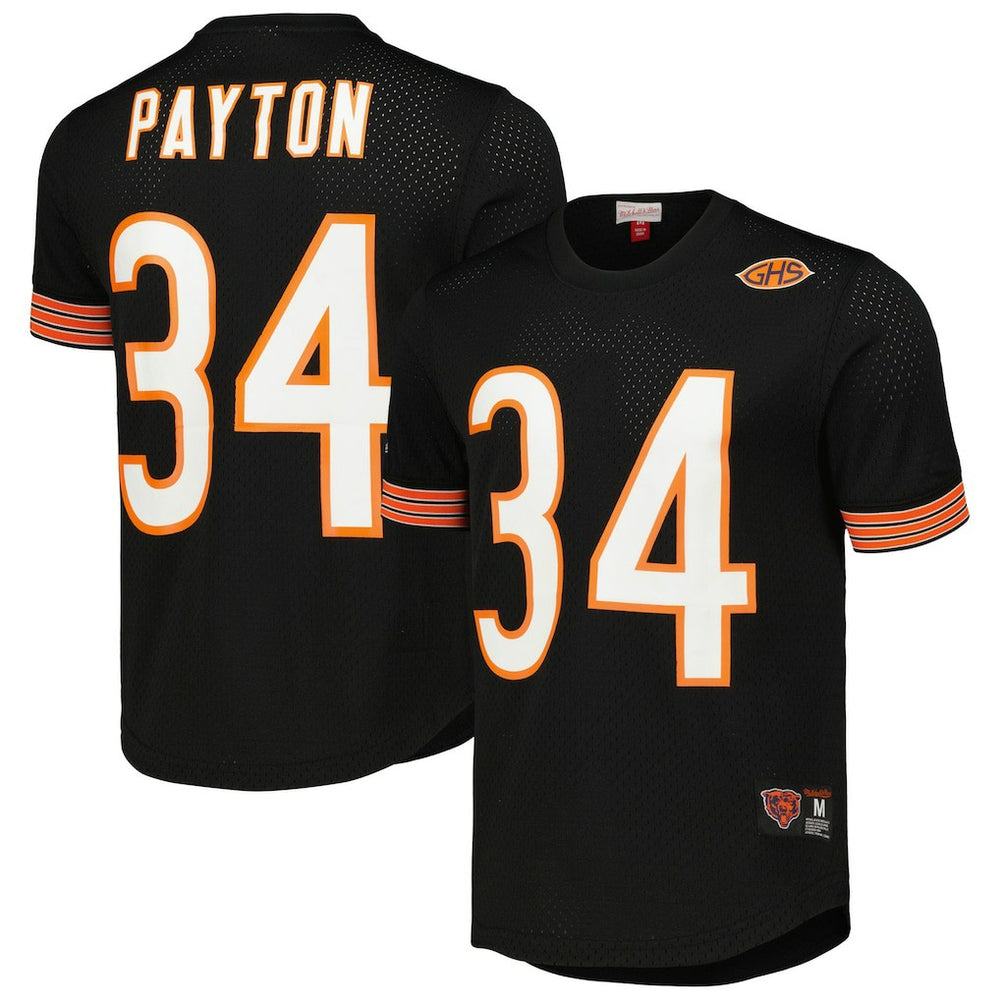 Walter Payton Chicago Bears Retired Player Name & Number Mesh Top Black | Mitchell & Ness