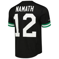 Joe Namath New York Jets Retired Player Name & Number Mesh Top Black | Mitchell & Ness