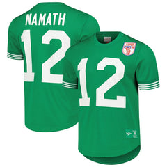 Joe Namath New York Jets Retired Player Name & Number Mesh Top Kelly Green | Mitchell & Ness