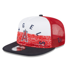 Los Angeles Angels New Era Team Foam Front A-Frame Trucker 9FIFTY Snapback Hat - MLB