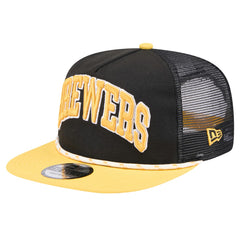 Milwaukee Brewers New Era Throwback Meshback Golfer Hat - MLB