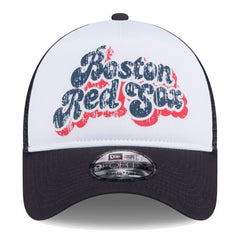 Boston Red Sox New Era Women's Throwback Team Foam Front A-Frame Trucker 9FORTY Adjustable Hat - MLB