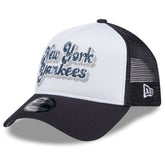 New York Yankees New Era Women's Throwback Team Foam Front A-Frame Trucker 9FORTY Adjustable Hat - MLB