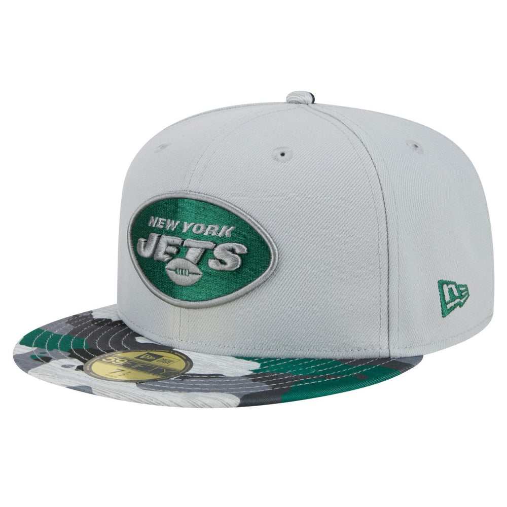 New York Jets New Era Active Camo 59FIFTY Fitted Hat Gray | NFL