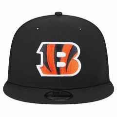 Cincinnati Bengals New Era Main Trucker 9FIFTY Snapback Hat Black | NFL