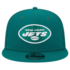 New York Jets New Era Main Trucker 9FIFTY Snapback Hat Green | NFL