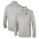 Milwaukee Bucks Omni-Wick Rockin' It Quarter-Zip Pullover Top Heather Gray - NBA