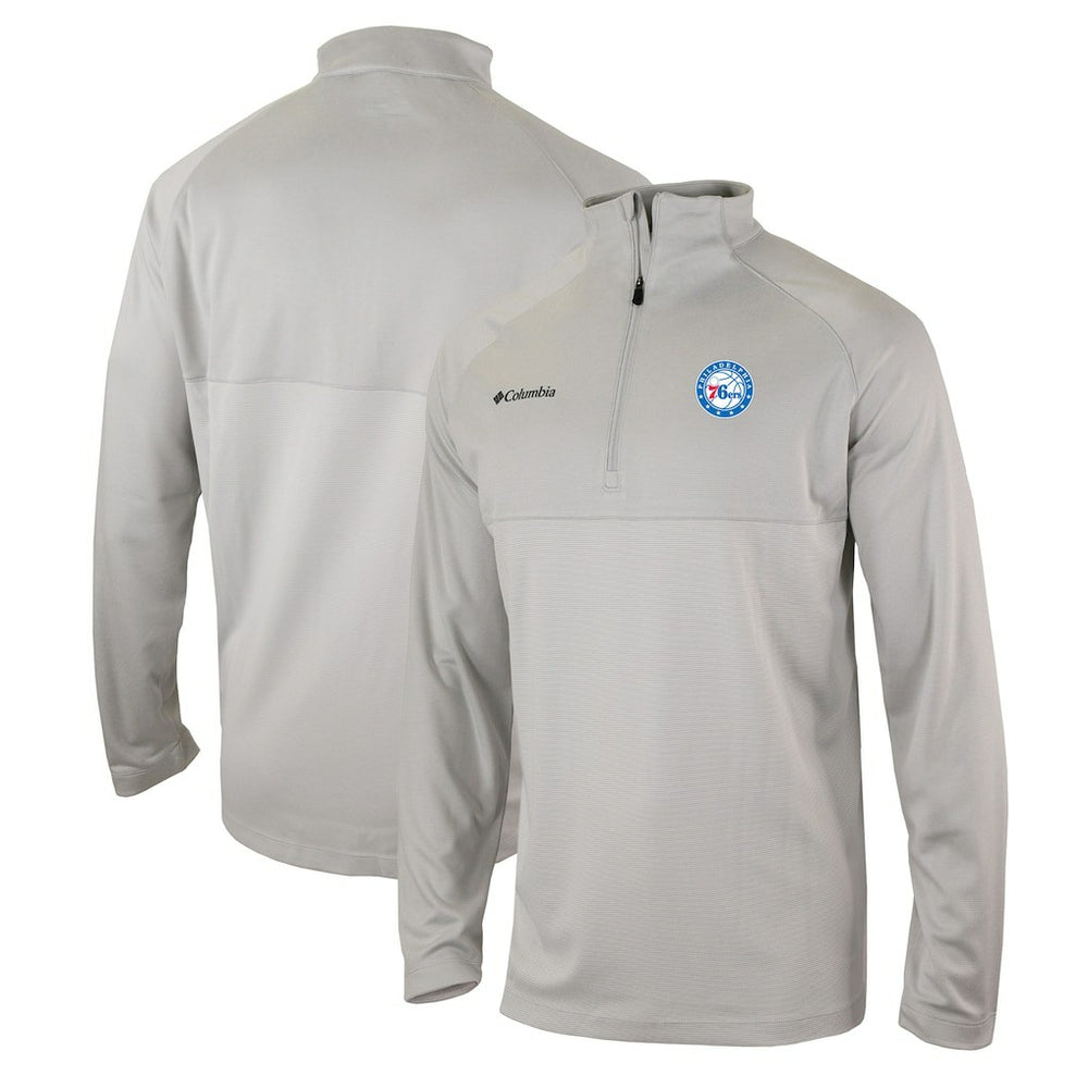 Philadelphia 76ers Omni-Wick Rockin' It Quarter-Zip Pullover Top Heather Gray - NBA