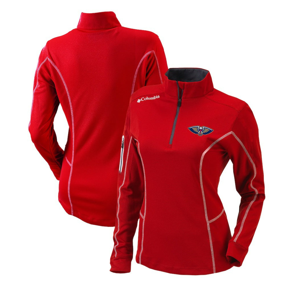 New Orleans Pelicans Women's Omni-Wick Shotgun Quarter-Zip Pullover Top Red - NBA