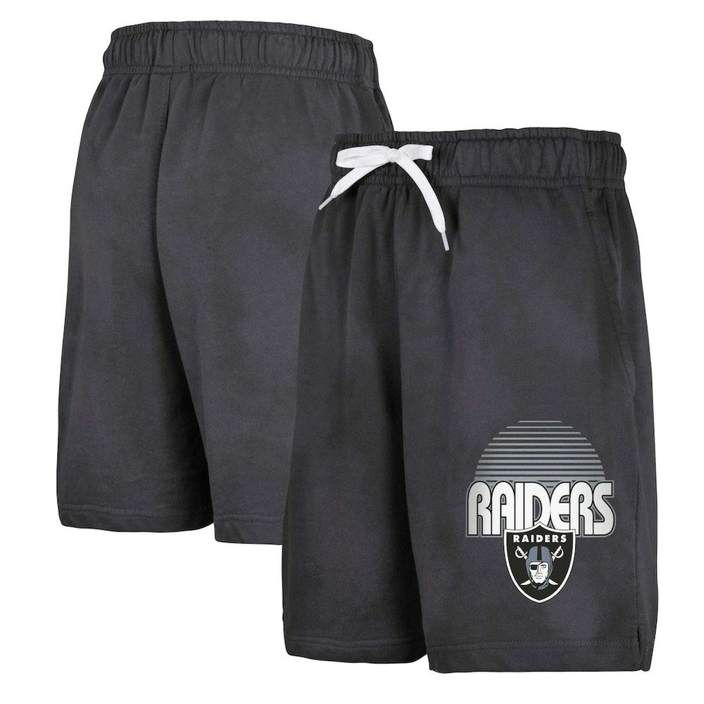 Las Vegas Raiders Youth Beach Bum Sun-Bleached French Terry Shorts Black | NFL