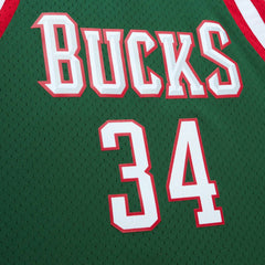 Giannis Antetokounmpo Milwaukee Bucks 2013/14 Hardwood Classics Swingman Jersey Hunter Green - NBA
