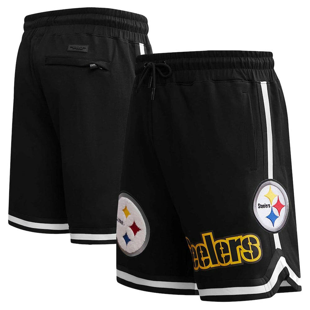 Pittsburgh Steelers Pro Standard Classic Chenille Shorts Black | NFL