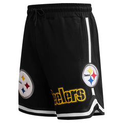 Pittsburgh Steelers Pro Standard Classic Chenille Shorts Black | NFL