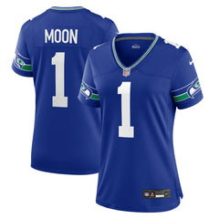 Warren Moon Seattle Seahawks Women's Throwback Retired Player Game Jersey Royal | Nike for Sale