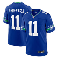 Jaxon Smith-Njigba Seattle Seahawks Throwback Player Game Jersey Royal | Nike for Sale