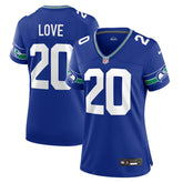 Julian Love Seattle Seahawks Women's Throwback Player Game Jersey Royal | Nike for Sale