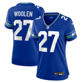 Tariq Woolen Seattle Seahawks Women's Throwback Player Game Jersey Royal | Nike for Sale