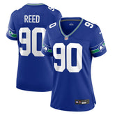 Jarran Reed Seattle Seahawks Women's Throwback Player Game Jersey Royal | Nike for Sale
