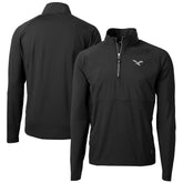 Philadelphia Eagles Cutter & Buck Adapt Eco Knit Hybrid Recycled Quarter-Zip Pullover Jacket Black | NFL