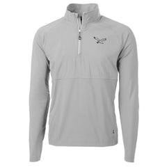 Philadelphia Eagles Cutter & Buck Adapt Eco Knit Hybrid Recycled Quarter-Zip Pullover Jacket Silver | NFL