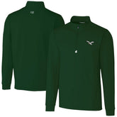Philadelphia Eagles Cutter & Buck Traverse Stretch Quarter-Zip Pullover Hunter Green | NFL