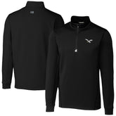 Philadelphia Eagles Cutter & Buck Traverse Stretch Quarter-Zip Pullover Black | NFL