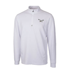 Philadelphia Eagles Cutter & Buck Traverse Stretch Quarter-Zip Pullover White | NFL