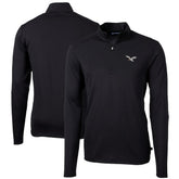 Philadelphia Eagles Cutter & Buck Virtue Eco Pique Recycled Quarter-Zip Pullover Black | NFL