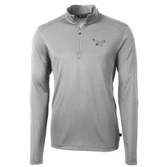 Philadelphia Eagles Cutter & Buck Virtue Eco Pique Recycled Quarter-Zip Pullover Silver | NFL