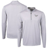 Philadelphia Eagles Cutter & Buck Virtue Eco Pique Micro Stripe Recycled Quarter-Zip Pullover Top White | NFL