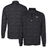 Philadelphia Eagles Cutter & Buck Traverse Camo Print Stretch Quarter-Zip Pullover Black | NFL
