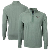 Philadelphia Eagles Cutter & Buck Adapt Eco Knit Heathered Recycled Quarter-Zip Pullover Heather Green | NFL