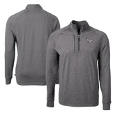 Philadelphia Eagles Cutter & Buck Adapt Eco Knit Heathered Recycled Quarter-Zip Pullover Heather Black | NFL