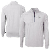 Philadelphia Eagles Cutter & Buck Adapt Eco Knit Heathered Recycled Quarter-Zip Pullover Heather Gray | NFL