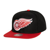 Detroit Red Wings Mitchell & Ness Core Team Ground 2.0 Snapback Hat - Black - NHL