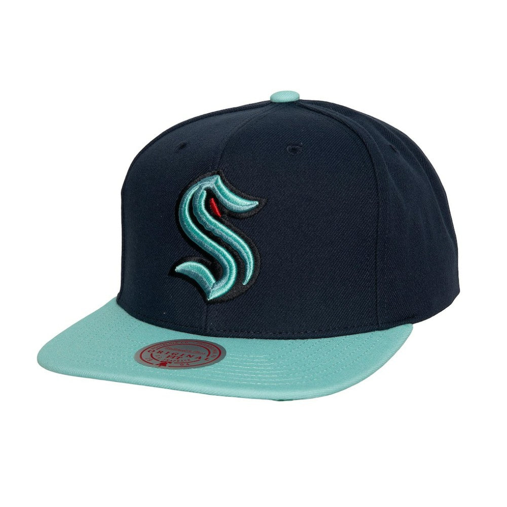 Seattle Kraken Mitchell & Ness Core Team Ground 2.0 Snapback Hat - Navy - NHL