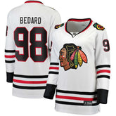 Connor Bedard Chicago Blackhawks Fanatics Women's Away Breakaway Jersey - White - NHL