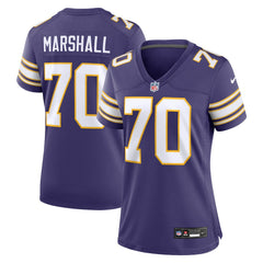 Jim Marshall Minnesota Vikings Women's Classic Retired Player Jersey Purple | Nike for Sale