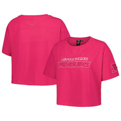 Pittsburgh Penguins Pro Standard Women's Triple Pink Cropped Boxy T-Shirt - NHL