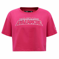 Colorado Avalanche Pro Standard Women's Triple Pink Cropped Boxy T-Shirt - NHL