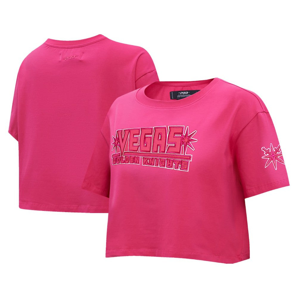 Vegas Golden Knights Pro Standard Women's Triple Pink Cropped Boxy T-Shirt - NHL