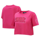 Vegas Golden Knights Pro Standard Women's Triple Pink Cropped Boxy T-Shirt - NHL
