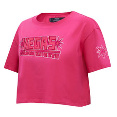 Vegas Golden Knights Pro Standard Women's Triple Pink Cropped Boxy T-Shirt - NHL