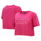 Seattle Kraken Pro Standard Women's Triple Pink Cropped Boxy T-Shirt - NHL