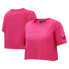Washington Capitals Pro Standard Women's Triple Pink Cropped Boxy T-Shirt - NHL